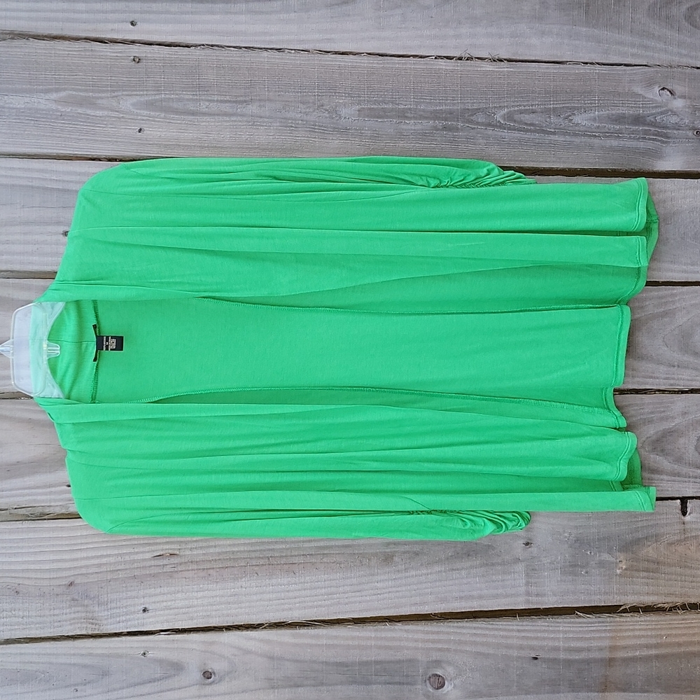 Spring Green Long Sleeve Cardigan Jacket